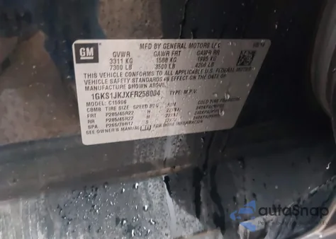 2015 GMC Yukon Xl 1500 Denali from USA, damaged, VIN 1GKS1JKJXFR258004